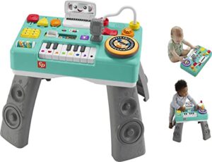 fisher-price laugh & learn baby & toddler toy mix & learn dj table musical activity center with lights & sounds for ages 6+ months