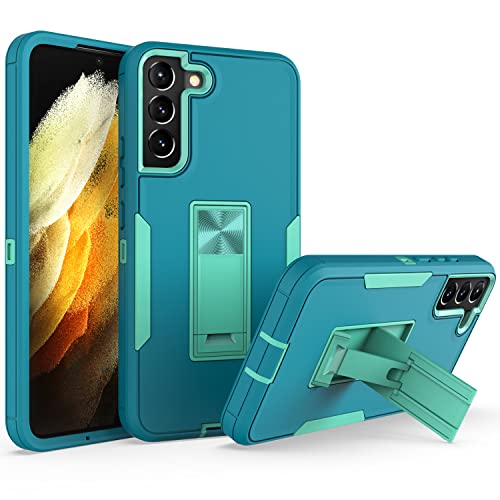 wulibox Professional Design for Samsung Galaxy S22 Plus Case with Stand, Shockproof Drop Protection, Fit for Magnetic Car Mount, Upgrade Hard PC&Premium Soft TPU Kickstand for Women (Lake Blue)