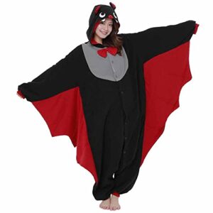 sazac bat kigurumi - onesie jumpsuit halloween costume black