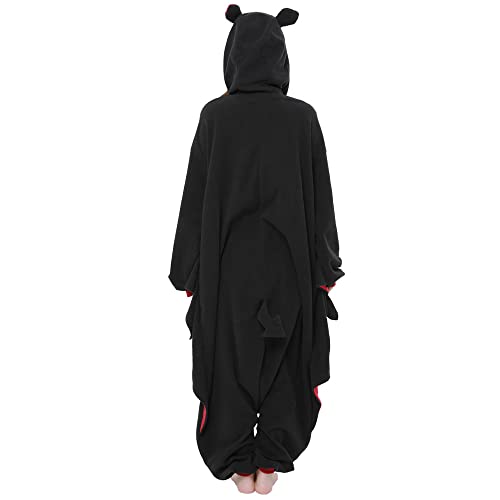 SAZAC Bat Kigurumi - Onesie Jumpsuit Halloween Costume Black