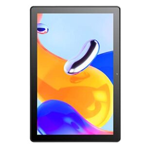 pritom m20 10'' tablet with case, android 12 tabletas, 3g ram, 64 gb rom, 512 gb expandable, quad-core 1.6ghz processor, 6000mah, hd ips touchscreen, dual camera, wifi 6, bluetooth, fm, usb c