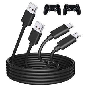aosok ps4 controller charger cable, 2pack 3ft ps4 charging cable super fast charger for sony playstation 4 /ps4 slim/pro controllers/xbox one/x controller, durable micro usb android charging cord