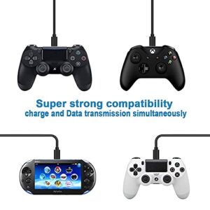 AOSOK PS4 Controller Charger Cable, 2Pack 3FT PS4 Charging Cable Super Fast Charger for Sony Playstation 4 /PS4 Slim/Pro Controllers/Xbox One/X Controller, Durable Micro USB Android Charging Cord
