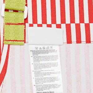 Chef Works Apron, Dr. Suess Baking Challenge, The Grinch, Red & White with Lime Straps, Adult