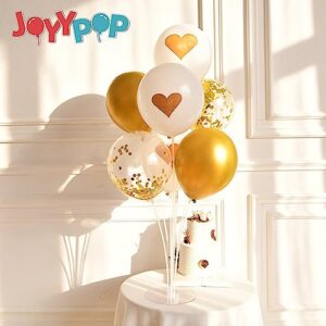 JOYYPOP 4 Sets Balloon Stand Kit, Balloon Sticks with Base for Table Birthday Baby Shower Graduation Party Decorations