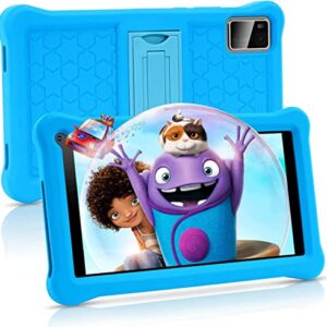 Kids Tablet 7 inch Android 11 Tablet for Kids(Ages 3-12), 3GB RAM 32GB ROM 128GB Expand,Google Certificated, Kids Software Pre-Installed, Bluetooth, WiFi, Dual Camera,with Shockproof Case-Blue…