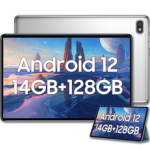 OSCAL Android 12 Tablet 10 inch Tablets, PAD10 14GB+128GB Tablet, 1TB Expand 8 Core Android Tablet, 2.4G/5G WiFi, 1920 * 1200 IPS, 6580mAh Fast Charge, BT 5.0, Dual Camera, Parent Control,Silver