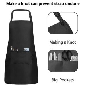IMERAGO 15 Pcs Adult Aprons Bulk with Pockets Adjustable Bib Chef Apron for Women Men Painting Cooking Crafting (Multicolor, L)