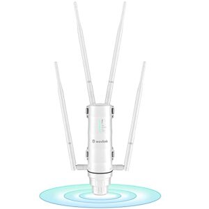 wavlink outdoor wifi extender ac1200 high power outdoor weatherproof wifi range extender access point with passive poe, dual band 2.4ghz+5ghz, 4x7dbi detachable antenna