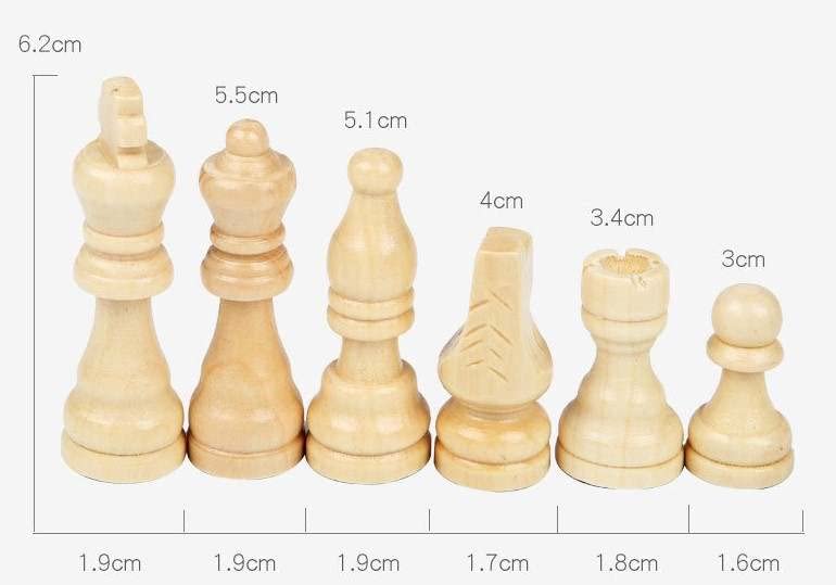 Multipurpose 11.8" Magnetic Wooden Folding Chess Set, Game Board Interior for Storage for Adults Beginner Chess Board