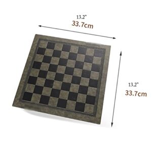 Yushifa Portable Chess Sets PU Leather Chess Board Roll Up Chess Board Games Size 12.3" X12.3" Chess Board for Family Recreation Play Anywhere（5 Colors） Chess Board Game (Color : Chessboard C)