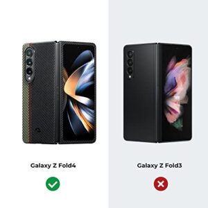 PITAKA Z Fold 4 Case, Slim & Light Galaxy Z Fold 4 Case with a Case-Less Touch Feeling, 600D Aramid Fiber Made [Fusion Weaving Air Case - Overture]