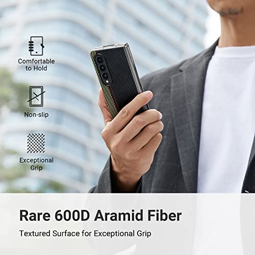 PITAKA Z Fold 4 Case, Slim & Light Galaxy Z Fold 4 Case with a Case-Less Touch Feeling, 600D Aramid Fiber Made [Fusion Weaving Air Case - Overture]