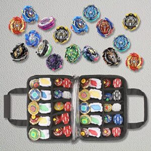 KISLANE 40 Battle Spinners Carrying Case Compatible with Beyblade, 20 Slots For Beyblade Case, Kids Battle Spinner Storage Accessories for Beyblade, Bag Only