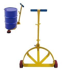 kweetle upgraded 55 gallon drum dolly barrel wheels barrel dolly for 55 gallon drum cart round dolly steel low profile 1200lbs heavy duty steel frame drum cart for workshops, factories, warehouses