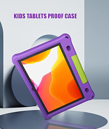 Kids Tablet,10inch Tablet for Kids,WiFi Kids Tablets Android 12 Toddler Tablet with Dual Camera 2MP+8MP,3GB+64GB,1280x800 HD IPS Touch screen,Pre-Installed Parental Control Kid-Proof Case (Purple)