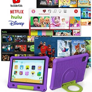 Kids Tablet,10inch Tablet for Kids,WiFi Kids Tablets Android 12 Toddler Tablet with Dual Camera 2MP+8MP,3GB+64GB,1280x800 HD IPS Touch screen,Pre-Installed Parental Control Kid-Proof Case (Purple)