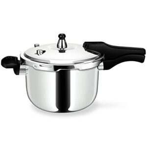 stainless steel pressure cooker cookware rice cooker about 2-5 person use explosion-proof thickened safety home use durable (4.22 quart)