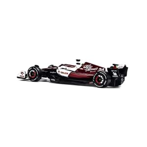 HTLNUZD Bburago 1:43 2022 F1Alfa C42 Champion #24 Guanyu Zhou 1/43 C42 #24 F1Romeo Racing Team Static Alloy Car Die Cast Model Collectible Gift (Standard F1 Alfa C42 #24)