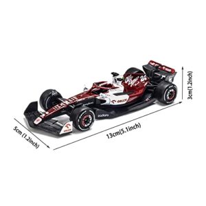 HTLNUZD Bburago 1:43 2022 F1Alfa C42 Champion #24 Guanyu Zhou 1/43 C42 #24 F1Romeo Racing Team Static Alloy Car Die Cast Model Collectible Gift (Standard F1 Alfa C42 #24)