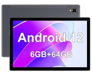 10 inch tablet, android 12 tablet, 6gb ram 64gb rom, 512gb expand android tablet with dual camera, 5g wifi, bluetooth, hd touch screen, google gms certified
