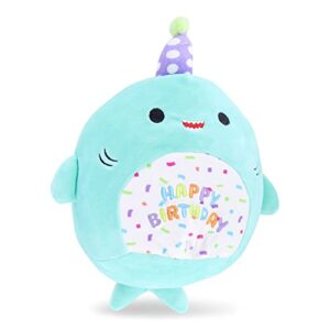 squishmallows official kellytoy sealife and animal soft and squishy holiday stuffed toy - great birthday gift for kids 8' inch (sharon shark), multicolor