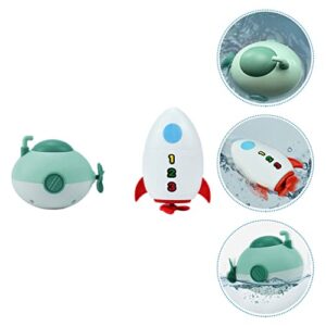 STOBOK Bath Toy 4 pcs for Sprinkler Wind Shop Game Home Water Plaything Children Interesting Time Creative Toddlers Bathtub Shower Rocket Toys Summer Accessories Baby Recreation Toy Kids Bath Toys