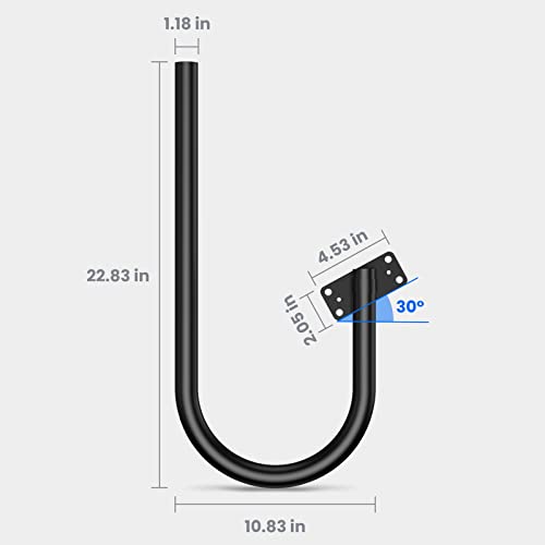 Under Eave Satellite Mount - ULNA 1-1/4 Roof Antenna Mast Mount Bracket for Outdoor TV Antennas UHF/VHF/FM, Non Penetration, Access Point, WiFi Bridge CPE, Weather Station