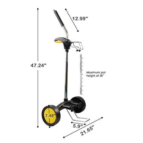 SQUEEZE master Garden Pot Mover with Free Wheels-Good Helper for Carrying Heavy Pots Max 165 Lbs-Potted Plant Mover with Suction Cup and Pot Hook