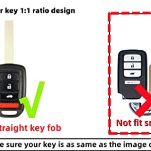 REPROTECTING TPU Key Fob Cover Compatible with 2013-2021 Honda Accord CR-V Civic Crosstour Fit HR-V（Only Fit Straight Key fob, Smart Key Fob Not Fit. (Black/White)