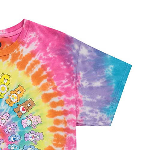 Care Bears Men's Tie-Dye Swirl Friends Spiral Graphic Pattern T-Shirt (Small)