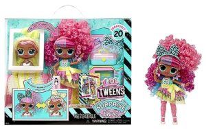 lol surprise tweens surprise swap curls-2-crimps cora fashion doll with 20+ surprises including styling head and fabulous fashions and accessories – great gift for kids ages 4+