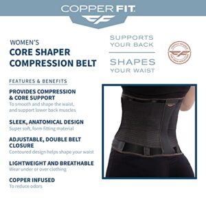 Copper Fit Women's Standard Core Shaper, Charcoal, Large/X-Large