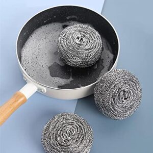 6Pcs Scourer Steel Wool Scrubber - Steel Wool for Cleaning Dish Pots Pans Grills Stainless Steel Scrubber for Kitchen Sinks Cleaning Steel Wool Pads Metal Scrubber