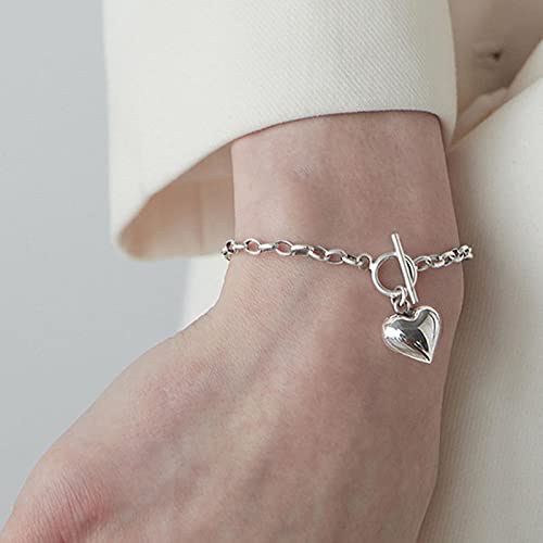 Heart Charm Bracelets for Women Gifts,Peach Heart Shell Bracelets Birthday Christmas Jewelry Gift