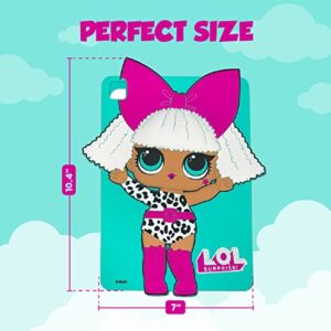 L.O.L. Surprise! iPad Silicone Back Case Cover, Anti Slip Rubber Protective Skin Soft Bumper for Kids iPad 9th (2021)/8th (2020)/7th (2019) Gen (Diva)