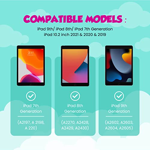 L.O.L. Surprise! iPad Silicone Back Case Cover, Anti Slip Rubber Protective Skin Soft Bumper for Kids iPad 9th (2021)/8th (2020)/7th (2019) Gen (Diva)