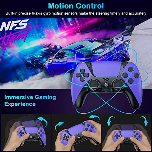OUBANG Ymir Controller for PS4 Controller, Remote for Playstation 4 Controller with Turbo, Steam Gamepad Fits Elite PS4 Controller with Back Paddles, Scuf Controllers for PS4/PC/Pro/IOS/Android Purple