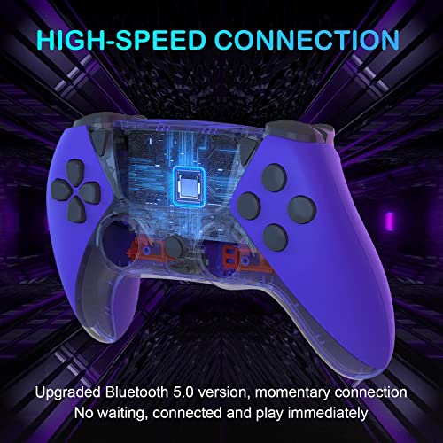 OUBANG Ymir Controller for PS4 Controller, Remote for Playstation 4 Controller with Turbo, Steam Gamepad Fits Elite PS4 Controller with Back Paddles, Scuf Controllers for PS4/PC/Pro/IOS/Android Purple