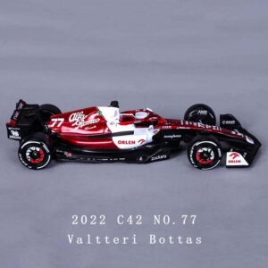 JODIYAAH Bburago 1:43 2022 Alfa Romeo F1 Racing Team C42#77 Valtteri Bottas Alloy Car Diecast Car Model Toy Collection (F1 C42#77)