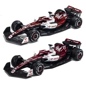 JODIYAAH Bburago 1:43 2022 Alfa Romeo F1 Racing Team C42#77 Valtteri Bottas Alloy Car Diecast Car Model Toy Collection (F1 C42#77)