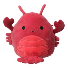 squishmallows kellytoy 2022 7'' winter lobster - includes stickers, red (sq-xmas-2022-lobster)