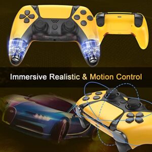 Wireless Controller for PS4 Controller, AUGEX Wireless Gamepad Work with Playstation 4 Controllers, Game Control for PS4 Controller with Joystick, PS4 Pro/Silm/PC Yellow