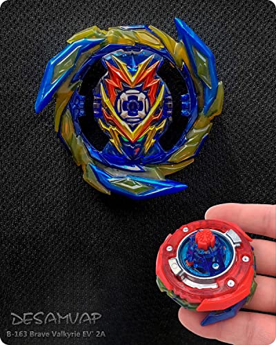 Desamvap Bey Battling Tops Burst SuperKing Booster B-163 Brave Valkyrie EV' 2A with Bey Blade Launcher and Grip Battle Game Set Right Spin DB Layer System Gyro Toys Set Gifts for Kids Children Boys