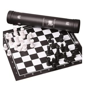 wnota chess set portable chess checkers set，folding roll up chess game for outdoor activities chess sets chess board games
