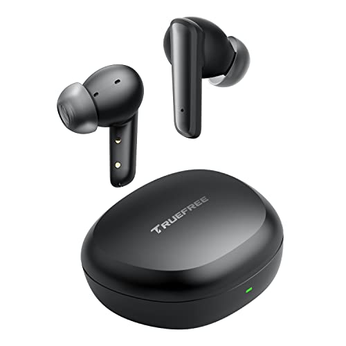 truefree T2 Wireless Earbuds Bluetooth 5.3 Headphones with 4 Mics Noise Cancelling for iOS/Android/Laptop, Gaming/Deep Bass Music, 23Hrs of Playtime, Multiple Eartips(S/M/L)