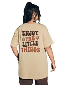 soly hux plus size graphic tees for women oversized tshirts vintage t shirts casual trendy summer loose tops apricot cartoon 4xl