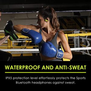 PALOVUE Wireless Earbuds Bluetooth 5.2 Headphones, Noise Cancelling and Waterproof Ear Buds with Earhooks Compatible for iPhone Android for Sport Workout Running