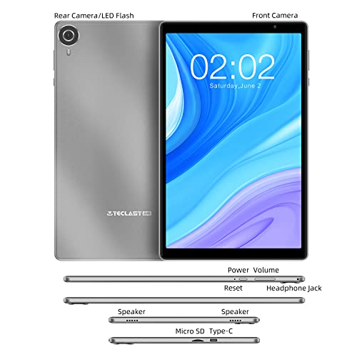 TECLAST 10.1 inch Tablets Android 12, 4GB RAM+64GB ROM(TF 1TB), P25T Wi-Fi 6 Android Tablet, 2.4G/5G WiFi, 1.8Ghz Quad-core CPU, 800x1280 IPS, Bluetooth 5.0, Dual Cameras, 6000 mAh, Stereo, Type-C
