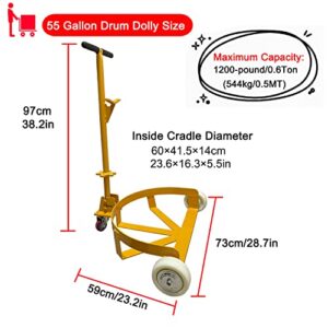 55 Gallon Drum Dolly Barrel Wheels Steel Cart Round Dolly,55 Gallon Drum Dolly Barrel Dolly Not Intended as Lifter